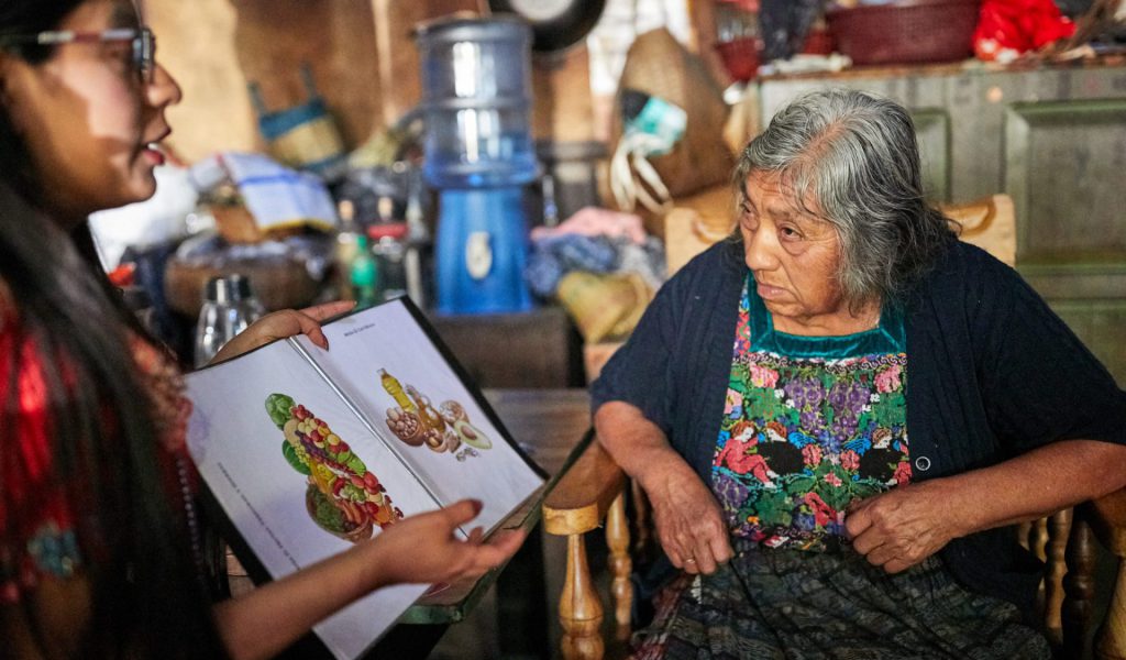 Maya Heatlh Alliance, Wuqu‘ Kawoq in Guatemala Maya Heatlh Alliance, Wuqu‘ Kawoq in Guatemala . Marta Julia Quiná, Researcher, for the Maya Health Alliance, Wuqu‘ Kawoq, visits patients in their homes as part of a one-on-one in-home education program as part of the "self care" diabetes program. Tecpán Chimaltenango province on April 11, 2019 Photo: Bryan Watt for Photographers Without Borders/Bryan Watt